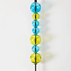 Stacking Glass Orbs Stake (turquoise and green)