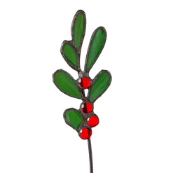 Stained Glass Holiday Floral Bouquet, Set of 5