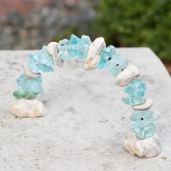 Stone & Glass Arch Cairn Sculpture
