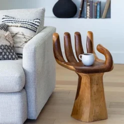 Suar Wood Carved Hand Accent Piece
