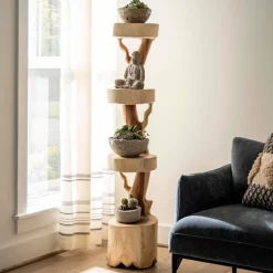 Suar Wood Display Stand