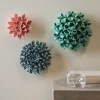 Summer Collection Ceramic Wall Flowers, Set of 3