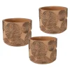 Sunburst Cement Small Cachepot, Set of 3