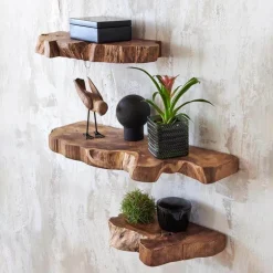 Takara Live-Edge Floating Shelf, Medium