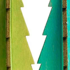 Tannenbaum Tabletop Wood Christmas Tree, Set of 3 - Mint
