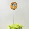 Teak Stained Glass Mushroom Stake