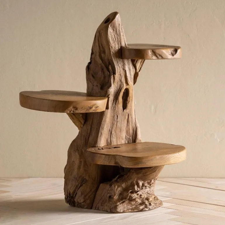 Teak Wood Plant Stand
