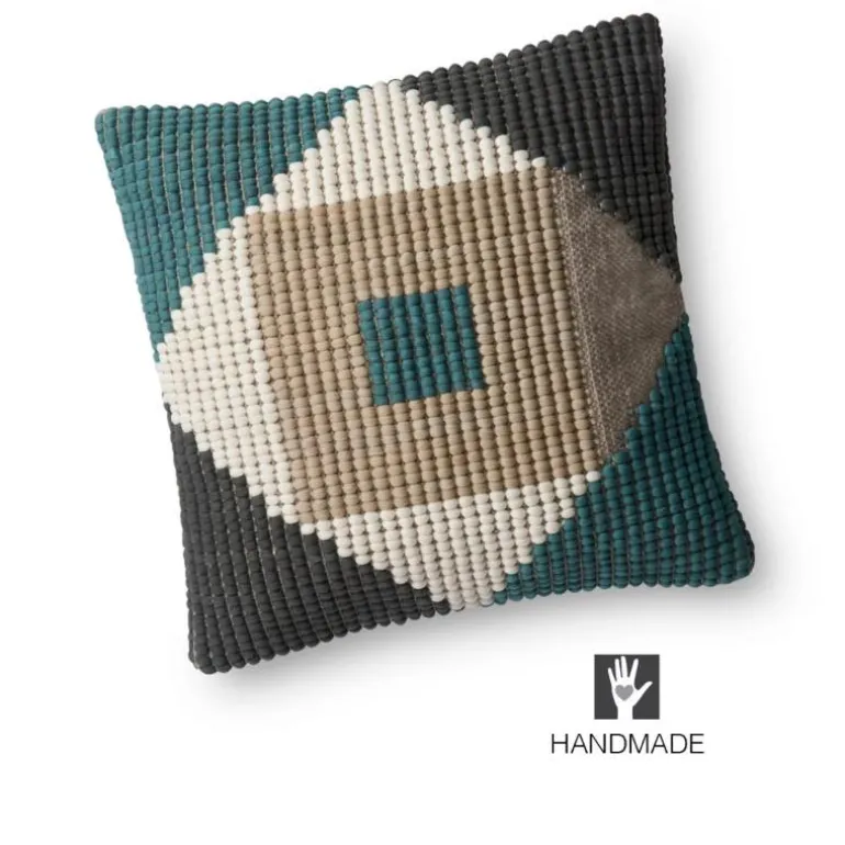 Teal Square Indoor/Outdoor Pillow, 18" Sq.