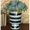 Toku Indigo Stripe Ceramic Vase