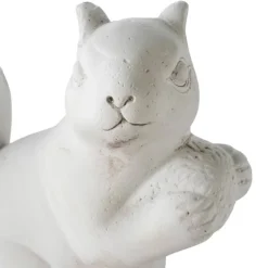 White Cement Squirrels, Set of 2