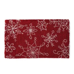 White Snowflakes Coir Mat