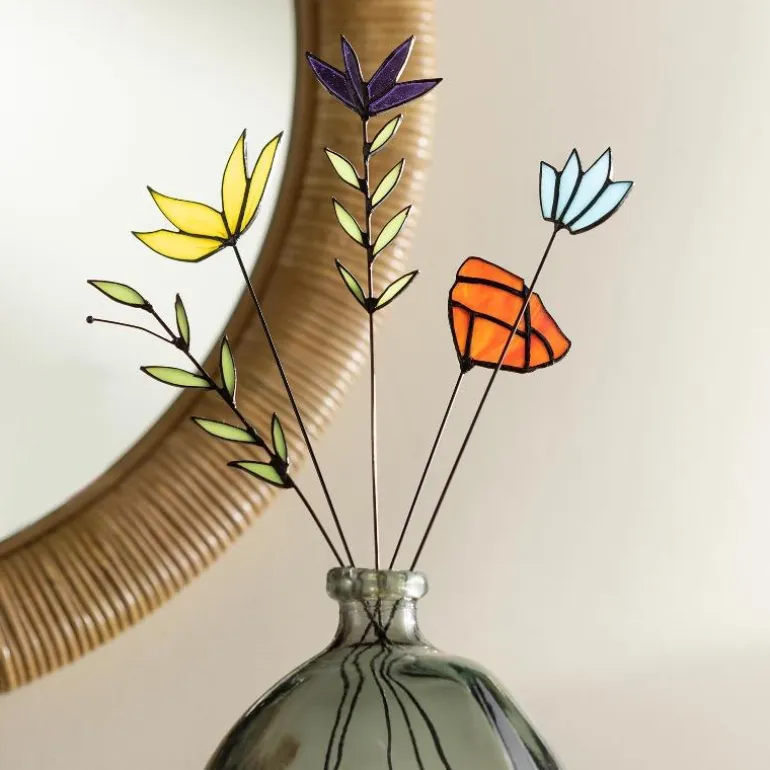 Wildflower Stained Glass Bloom Stakes