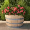 Wine Barrel Planter