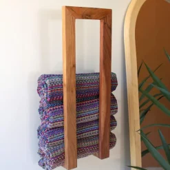 Wooden Wall Towel Rack