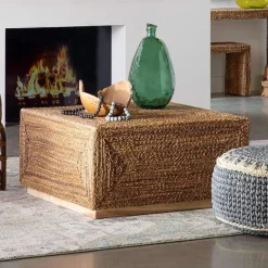 Woven Seagrass Square Coffee Table