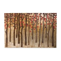 Woven Water Hyacinth Shimmering Forest Wall Decor