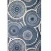 3' x 5' Indoor/Outdoor Blue Circles Rug