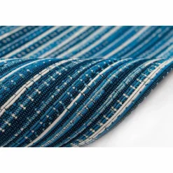 5' x 8' Indoor/Outdoor Blue Stripes Rug