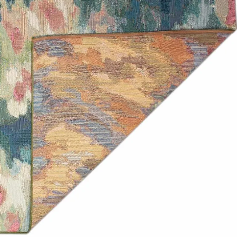 5' x 8' Watercolor Pond Indoor/Outdoor Rug (marina)
