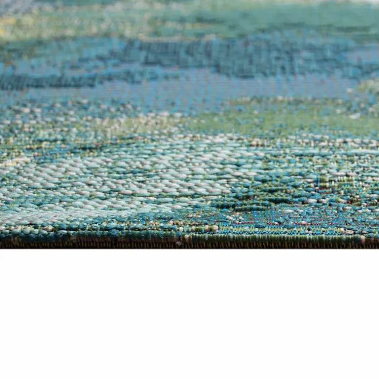 3' x 5' Watercolor Pond Indoor/Outdoor Rug (marina)