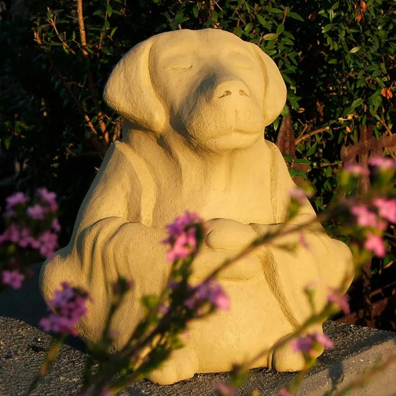 Zen Meditating Dog Sculpture (Medium) - Sedona