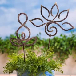 Zen Symbols Garden Stake - Lotus
